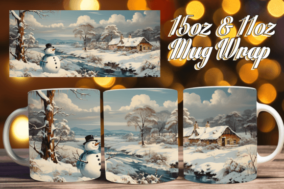 Download Magical Winter Mugs: Mug Wrap 15oz - Winter Collection
