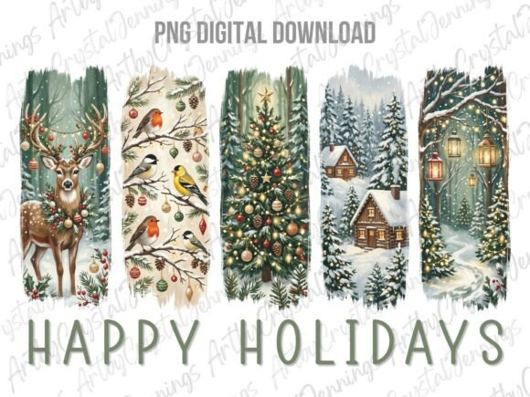 Download Christmas Holiday Winter Brushstroke PNG - Premium Bundle