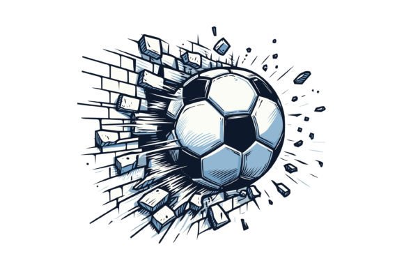 Download Soccer Ball Cracking Wall Design - Premium Bundle